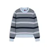 Tommy Jeans Pulover ESSENTIAL mornarska / pastelno modra / krvavo rdeča / bela