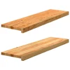 Prozorske klupice 2 kom svijetlosmeđe 90x25x2 cm masivne hrast
