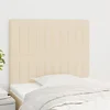 Vidaxl Vzglavje postelje kremne barve 100x5x118/128 cm blago