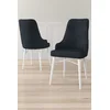 HANAH HOME Set 6 stolica Neta Anthracite White