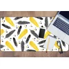 Decormat Podloga za pisalno mizo Black golden feathers 100x50 cm
