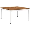 vidaXL Klubska miza Naravna in bela 80 x 80,5 x 45 cm