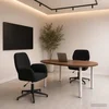 Okretne radne stolice 2 kom. 54 x 55 x 90 cm Crna Baršun