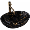 Rea Sofia Black Marble Shiny countertop umivalnik