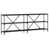 vidaXL vidaXL Konsolna miza Črni hrast 200x30x75 cm Izdelano iz lesa in jekla, (22089727)
