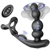 SuperLove Ultimate Pleasure Prostate Massager with Double Cock Ring & Remote Control Black