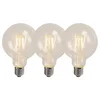 Set 3 LED žarnic z žarilno nitko E27 G95 4W 320lm 2700K