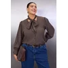 Trendyol Curve Ženska bluza Tbbaw26Af00037, Braon