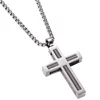 Ogrlica TW-34105 Cross - Srebrna KP34105