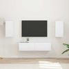 vidaXL 2 pcs Visok sijaj bela