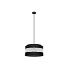 Luster na sajli HELEN 1xE27/15W/230V, prečnik 35 cm, crna/srebrna