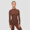 GymBeam Women‘s Cosmo Zip-Up Jumpsuit Brown L