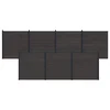 Panel ograde 7 pcs WPC i aluminij Crna