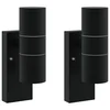 Vanjska zidna lampa 2 pcs Crna 7 x 10 x 22 cm