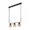 Luster na lancu MORGAN 3xE27/60W/230V crna/bakarna