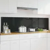 Kuhinjski zid 2 pcs Crna 100 x 50 cm Staklo otporno na udarce