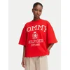 Tommy Hilfiger Majica Varsity Crest WW0WW50940 Rdeča Oversize
