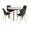 JEGIND O105 sto natur hrast + 4 KASTRUP stolice crna