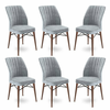 HANAH HOME Set 6 stolica Flex Grey Brown