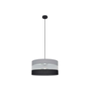 Luster na sajli HELEN 1xE27/15W/230V prečnik 40 cm crna/siva/srebrna