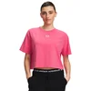 Ženska majica Under Armour Rival Boxy Tee Wash Super Pink/White XS