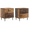 Noćni ormar s ladicama 2 pcs Staro drvo 43 x 34,5 x 47,5 cm