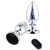 SuperLove E-Stim Metal Vibrating Butt Plug with Remote Medium