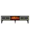 Hanah Home HANAH HOME Flame Fireplace - Anthracite, Gold TV omarica, (20870466)