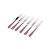 DIKER HOME Set kuhinjskih noževa, 6 komada, Roze-srebrne boje