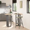 Noge za barski stol T-oblika 2 kom antracit 40x35x(100-101) cm čelik