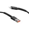 mobilNET pleten kabel USB na Lightning 2M 3A, črn