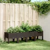 Vidaxl vidaXL Vrtno korito z nogami rjavo 160x40x42 cm PP