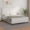 Okvir za krevet s uzglavljem bijeli 140x190 cm od umjetne kože
