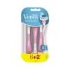 Gillette Ženski brijač Venus Sensitive, 8 komada, Roze