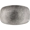 CHURCHILL Raku Quartz Black plitev krožnik, pravokoten, dolžina: 237 mm (12 kos)