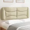 Vidaxl vidaXL Blazina za vzglavje, kremna, 120 cm, blago