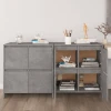 Komode 2 kom siva boja betona 70 x 41 x 75 cm konstruirano drvo