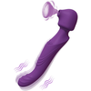 Tracys Dog Wand - vodoodporen, polnilni, pulzirajoči masažni vibrator (vijolična)