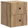 vidaXL Stenski nočni omarici Artisan hrast 33 x 34,5 x 40 cm