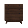 Temno rjava visoka komoda v orehovem dekorju 80x88 cm Caitlin – Storaa