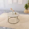 Hanah Home Royal klub sto O 75 cm, antik / travertin