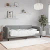 Dnevni krevet s madracem svjetlosivi 80 x 200 cm od tkanine