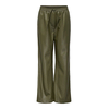 Only Ženske pantalone Jovana, Kožne, Široke nogavice, Zelene