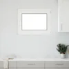 vidaXL Okno za klet RISOR Bela 80 x 50 cm PVC in steklo