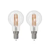 Arcchio LED žarnica z žarilno nitko E14 G45, komplet 2, 2700 K - prozorno - Steklo