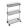 Mat črn jeklen regal na koleščkih 38x62x16 cm Lava – Metaltex