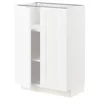 METOD Podni element s policama/2 vrata, bela Enköping/bela im. drveta, 60x37 cm
