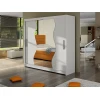 Garderobna omara Atlanta 126 (Bela) Bela, 215x180x58cm, Vrata omare: Drsna