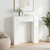 Okvir za kamin Bijela visokog sjaja 102 x 20 x 102 cm