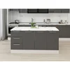 Hanah Home kuhinjsko ostrvo Alvinka 20250, 180 cm, belo / antracit